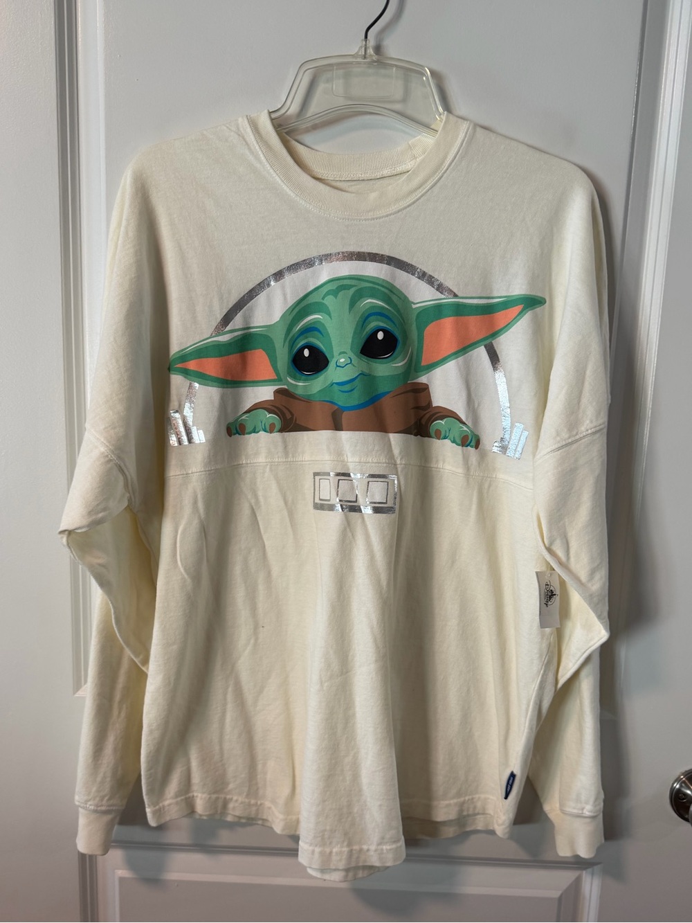 Cream Grogu Graphic Long-Sleeve Kids Tee